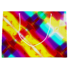 Abstrakt Popart Primary Rainbow Gift Bag Große Geschenktüte