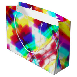 Abstrakt Popart Primary Rainbow Gift Bag Große Geschenktüte
