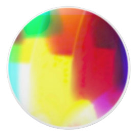 Abstrakt Popart Primary Rainbow Keramik Pull Keramikknauf