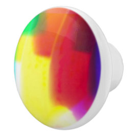 Abstrakt Popart Primary Rainbow Keramik Pull Keramikknauf