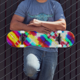 Abstrakt Popart Primary Rainbow Skateboard