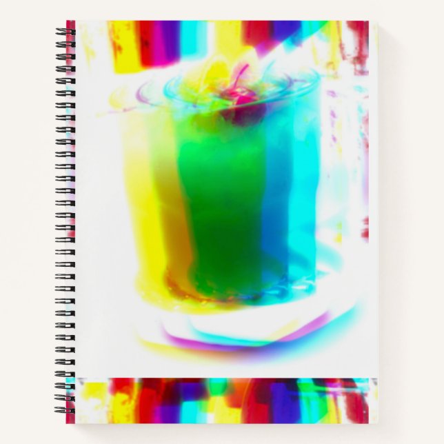 Abstrakt Popart Primary Rainbow Spiral Notebook Notizbuch (Vorderseite)