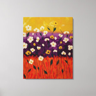 "Abstrakt Poppies 2" von Linda Powell~Leinwand Leinwanddruck