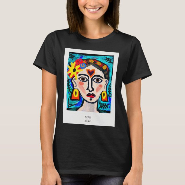Abstrakt Portrait Artist T - Shirt (Vorderseite)