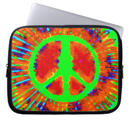 Abstrakt Psychedelic Krawatte Dye Fine Peace Sign Laptopschutzhülle