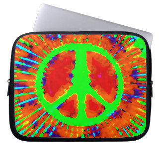 Abstrakt Psychedelic Krawatte Dye Fine Peace Sign Laptopschutzhülle
