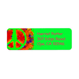 Abstrakt Psychedelic Krawatte Dye Peace Sign