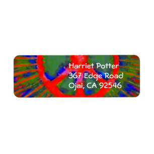 Abstrakt Psychedelic Krawatte Dye Peace Sign