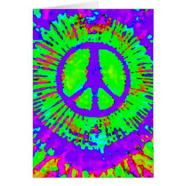 Abstrakt Psychedelic Krawatte Dye Peace Sign