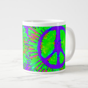 Abstrakt Psychedelic Krawatte Dye Peace Sign Jumbo-Tasse