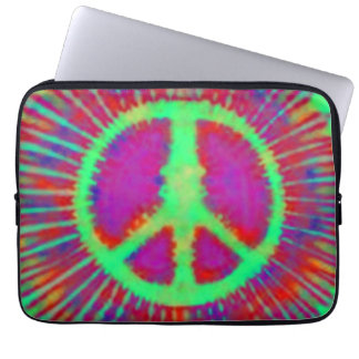 Abstrakt Psychedelic Krawatte Dye Peace Sign Laptopschutzhülle