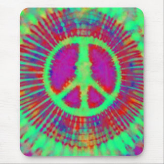 Abstrakt Psychedelic Krawatte Dye Peace Sign Mousepad