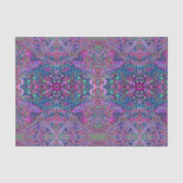 Abstrakt Psychedelic Rainbow Colors Foliage Garden Seidenpapier