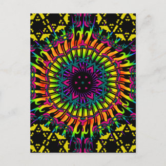 Abstrakt / Psychedelic Spiral Vortex Postkarte