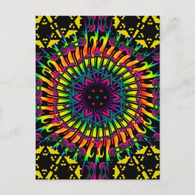 Abstrakt / Psychedelic Spiral Vortex Postkarte (Vorderseite)