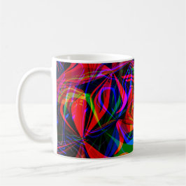 Abstrakt Psychedelisch, farbig, rot Kaffeetasse
