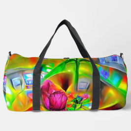 Abstrakt Psychedelische Blume Duffle Bag