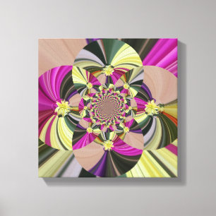 Abstrakt Psychedelische Blume Leinwanddruck