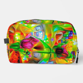 Abstrakt Psychedelische Blume Waschbeutel