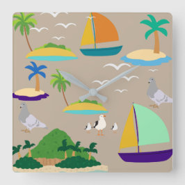 Abstrakt Quadratische Wanduhr