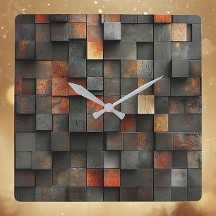 Abstrakt Quadratische Wanduhr