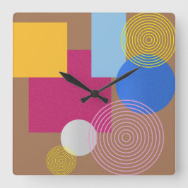 Abstrakt Quadratische Wanduhr