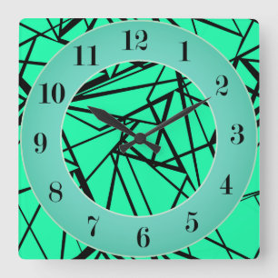 Abstrakt Quadratische Wanduhr
