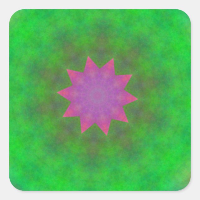 Abstrakt Quadratischer Aufkleber (Vorderseite)