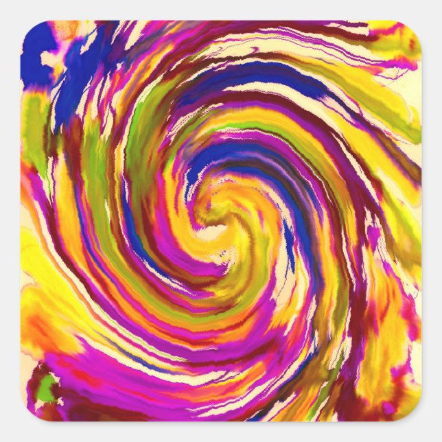 Abstrakt Quadratischer Aufkleber (Vorderseite)