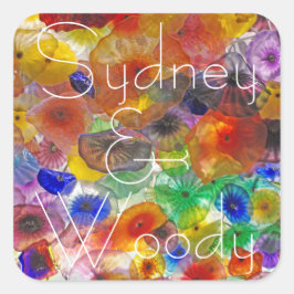 Abstrakt Quadratischer Aufkleber