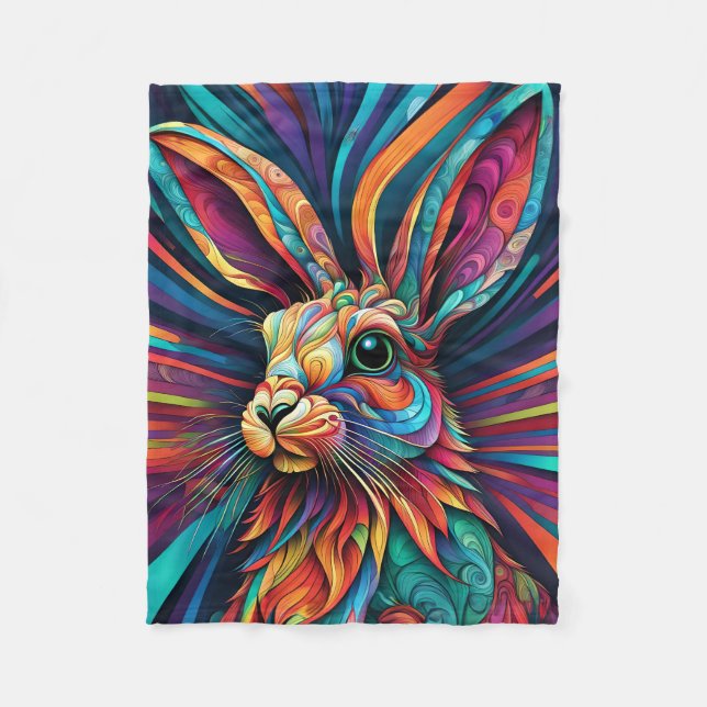 ABSTRAKT RABBIT BLANKET FLEECEDECKE (Vorderseite)