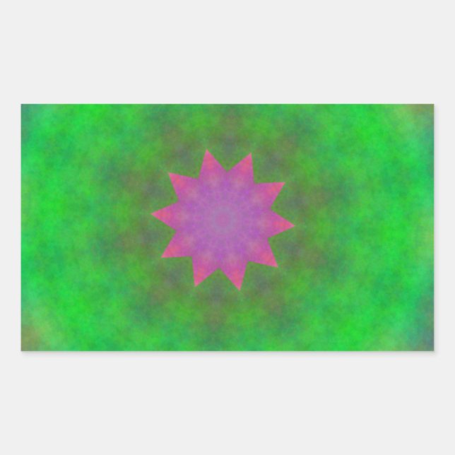 Abstrakt Rechteckiger Aufkleber (Vorderseite)