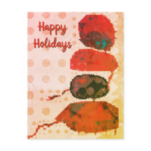 Abstrakt Red Beige Digital Art Happy Holidays