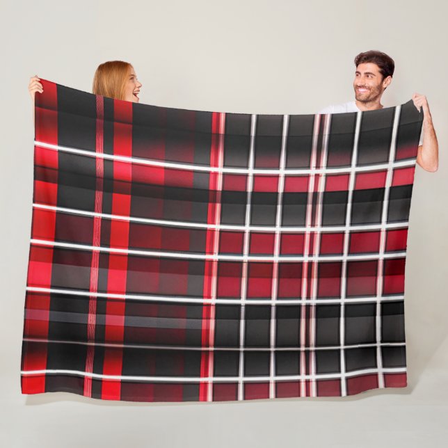 Abstrakt Red Black Kariert Populary Collection Fleecedecke (Beispiel)