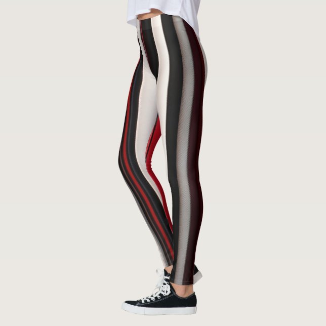 Abstrakt Red Black Lines TrendCollection Leggings (Links)