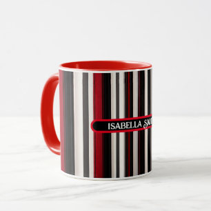 Abstrakt Red Black Lines TrendCollection Tasse