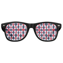 Abstrakt Red Black Modern Party Sonnenbrille