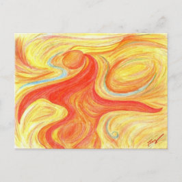Abstrakt Red Dancer Art Postkarte