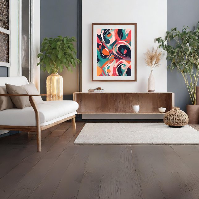 Abstrakt Red Modern Art Poster (Abstract Red Modern Art Poster)