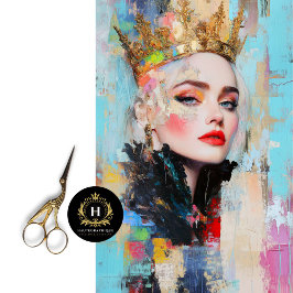 Abstrakt Regal Queen Decoupage Seidenpapier