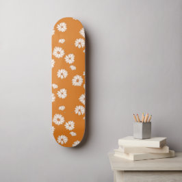 Abstrakt Retro Daisy Floral Pattern 70er 80er Hipp Skateboard