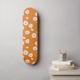 Abstrakt Retro Daisy Floral Pattern 70er 80er Hipp Skateboard