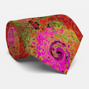Abstrakt Retro Liquid Swirl Krawatte