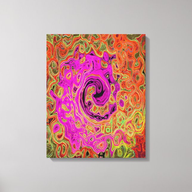 Abstrakt Retro Liquid Swirl Leinwanddruck (Vorderseite)