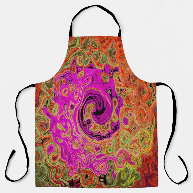 Abstrakt Retro Liquid Swirl Schürze (Vorderseite)