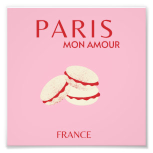 Abstrakt Retro Pastel Paris Pink Pastellfarben Kun Fotodruck