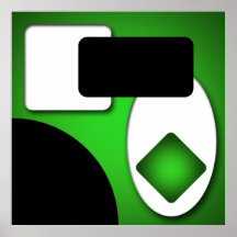 Abstrakt Rich Modern Green Shapes AP006