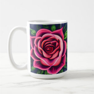 Abstrakt Romantisches Rosenblühen Kaffeetasse