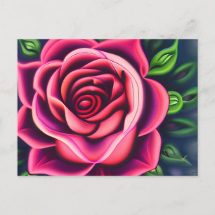 Abstrakt Romantisches Rosenblühen Postkarte