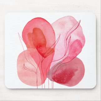 Abstrakt rosa Aquarellzusammensetzung Mousepad